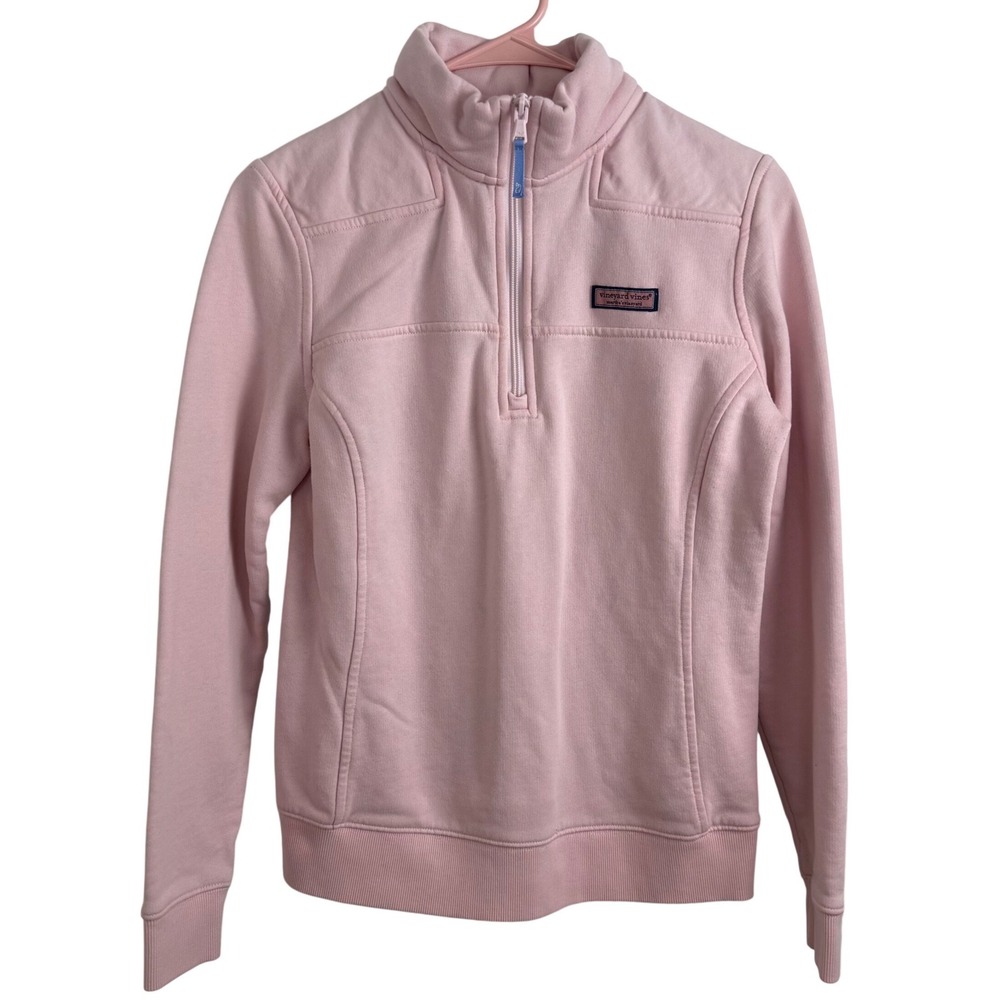 Vineyard Vines Quarter Zip Pullover XS Pink Preppy Coastal Martha's Vineyard‎